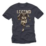 MAKAYA Mücke 63 Tişört Erkek Amerikan Futbolu Forması Vintage Retro Motif Buldozer Mvi-Gri XXXXL
