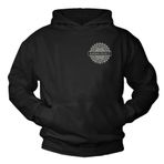 MAKAYA Siyah Kapüşonlu Sweatshirt | Sırt Baskılı Karma ve Mandala Desenli Yoga Temalı Hoodie Siyah Beden L