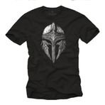MAKAYA Viking T-Shirt Erkekler Viking Kask Odin Valhalla Walhalla Erkekler Hediyeler Siyah XXXXL