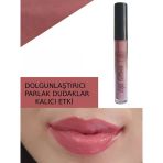 Make Up Likit Işıldayan Dolgunlaştırıcı Parlak Nude Kahverengi Lips Glos Ruj