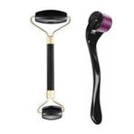 Make up Time Dermaroller 0,5 mm 540 Iğneli Cilt Yenileme Aleti Jade Roller 2'li Yeşim Taşı Masaj Aleti