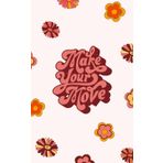 Make Your Move — A Retro Floral Journal in Burgundy & Warm Tones for Bold Self-Expression