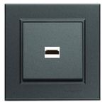 Makel Hdmi Sıva Altı Duvar Prizi + Tuş + Çerçeve Karea Füme