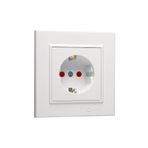MAKEL KAREA BEYAZ ÇOCUK KORUMALI TOPRAKLI PRİZ+TEKLİ ÇERÇEVE