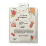 Maker Susan 24 Renkli Kullanışlı Polyester Dikiş İpliği Seti 25m/27yds Her Biri 5 Dikiş İğnesi, Yüksük, Seyahat Ailesi Günlük veya Acil Durum ve Kendin Yap için İğne Geçirici