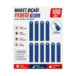 Maket Bıçağı Yedek Bıçak 100'lü Falçata Yedeği Kırmalı Bıçak Ucu Kesici Yedek Uç Seti Profesyonel Kullanım maketyedeği