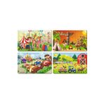 Maketçiniz 4 Adet 24 Parça Ahşap Puzzle Yapboz Set-8