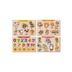 Maketçiniz 4 Adet Ahşap Bul Tak Eğitici Yapboz Puzzle Seti 11