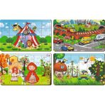 Maketçiniz Ahşap Puzzle Seti 24 Parça Eğitici Oyun 2-4 Yaş Arası Çocuklar İçin
