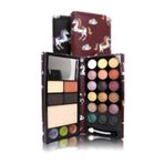 Makeuptime Cüzdan Far & Allık & Highlighter Aynalı 2 Katlı Kahverengi London C