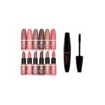 Makeuptime Dolgunlaştırıcı Rimel Volume Maskara Ve 6'lı Mat Ruj 2si 1 Arada Makyaj Seti