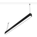 Maki Aydınlatma 120 cm Acil Kitli Linear Sarkıt Armatür Aydınlatma - SİYAH KASA - 6500K - Beyaz