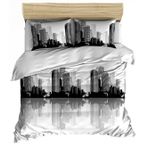 Maki City 200x220 cm 2 Adet 50x70 cm %100 Pamuk Çift Kişilik Nevresim ve Yastık Kılıfı Seti