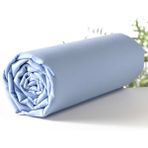 Maki Home %100 Pamuklu Açık Mavi 90X190+50X70 Tek Kişilik Lastikli Çarşaf Takımı - 90 x 190