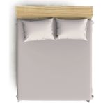 Maki Home Makiteks %100 Pamuklu Gri 180X200+2*(50X70) Battal Boy Lastikli Çarşaf ve Yastık Kılıfı Seti - 180 x 200