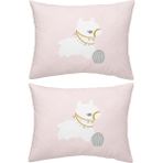 Maki Home Makiteks Pamuklu Genç ve Çocuk Odası Yastık Kılıfı Setleri Unicorn Timsah Araba Sincap Hayvan - Pembe - 50 x 70
