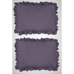 Maki Iki Adet Lacivert 50 x 70 cm %100 Pamuklu Fırfırlı Yastık Kılıfı