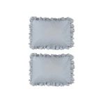 Maki Pamuklu Fırfırlı Gri Iki Adet 50X70 Yastık Kılıfı - 50 x 70 cm