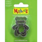 Makins Clay Makin's Clay Kesme Kalıbı 3 Parça Ayı Teddy