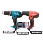 Makita HP457DWE3 3 Akülü Şarjlı Darbeli Matkap Seti 18v 25parça set