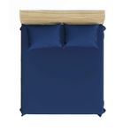 Makiteks %100 Pamuklu Lacivert 200x200+2*(50x70) Battal Boy Lastikli Çarşaf Takımı