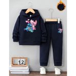 Makiteks Kışlık Kız Çocuk Eşofman Takımı 5 6 7 8 9 10 11 12 Yaş Lilo Stitch - 7 - 8 Yaş - 00 Lacivert