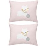 Makiteks Lama Pembe 2 Adet 50x70 cm %100 Pamuk Yastık Kılıfı