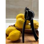 Makkam Home Renkli Döküm Limon Sıkacağı Limon Presi Büyük Boy, Rennkli Metal Limon Sıkacağı, Döküm Naranciye Sıkacağı (Siyah)