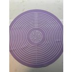 MAKKAM HOME | Silikon Pişirme Pasta Mat Seti, Ölçülerle Hamur Açma Seti Silikon Yapışmaz Mat, Pasta, Kabuk, Kurabiye, Ekmek, Hamur İşleri, Makarna için Mutfak Tezgah Matı Yuvarlak, Ölçülü (Mor)