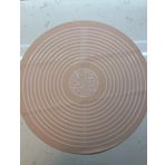 MAKKAM HOME | Silikon Pişirme Pasta Mat Seti, Ölçülerle Hamur Açma Seti Silikon Yapışmaz Mat, Pasta, Kabuk, Kurabiye, Ekmek, Hamur İşleri, Makarna için Mutfak Tezgah Matı Yuvarlak, Ölçülü (Pudra)