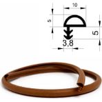 MAKPLASTİK FİTİL PROFİL P 007 Ahşap Kapı Kasa Fitili 12 Metre Kahverengi