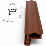 MAKPLASTİK FİTİL PROFİL P 182 Ahşap Kapı Kasa Fitili 30 Metre Kahverengi