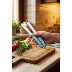 MAKRİ HOME 2'li Ultra Keskin Tırtıklı Bıçak Seti, Yeşil 22 Cm %100 Garantili Paslanmaz Çelik