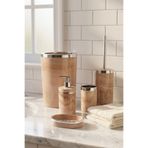 MAKRİ HOME Banyo Seti 5'li,yuvarlak,akrilik-çöpkovası, Wcfırçalık,sıvı Sabunluk,diş Fırçalık,el Sabunluk