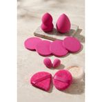 Makri Home Pembe Renk 10 Parça Profesyonel Makyaj Süngeri Seti Pudra Puff Blender