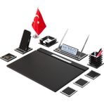 Makro Ofis Diamond Sümen Takımı 11 Parça Siyah Full Set - Gümüş