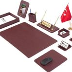 Makro Ofis Dora Sümen Takımı 12 parça Bordo Full Set