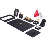 Makro Ofis Dora Sümen Takımı 12 parça siyah Full Set