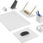 Makro Ofis G101 Deri Sümen Takımı 11 Parça Beyaz Full Set