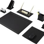 Makro Ofis G101 Deri Sümen Takımı 11 Parça Siyah Full Set