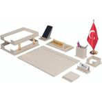 Makro Ofis Liya Sümen Takımı 11 Parça krem