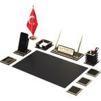Makro Ofis Nova Sümen Takımı 10 Parça Siyah Full Set - Gold