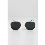 Makro Optik Unisex Gold Beşgen Altın Vintage Güneş Gözlüğü