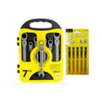 Makro Yapı 7 Li Mafsallı Cırcır Anahtar Takımı 7 Parça Anahtar Seti ve Soma 5 Li Deopaj Ucu
