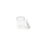 makrobay 250 ml Şeffaf Plastik Kavanoz 5’li Set | Beyaz Kapaklı PET Saklama & Krem Kabı