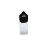Makrobay 30 ml Gorilla - Pet Damlalık Şişe - Likit - Şeffaf Siyah Kilit Kapak - Boş Şişe - 5 Adet
