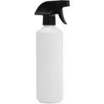 Makrobay 500 ml Boş Beyaz Politilen Kimyasala Dayanıklı Siyah Triger Başlıklı Sprey Şişe