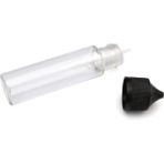 Makrobay 60 ml Gorilla - Likit - Şeffaf - Siyah Kilit Kapaklı - Plastik Boş Şişe - 8 Adet