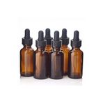 makrobay 6'lı 30 ml Amber Cam Damlalıklı Şişe Seti – Serum, Yağ, Kozmetik için Uygun