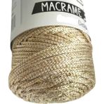 Makrome Ipi 3mm Polyester Krem Simli